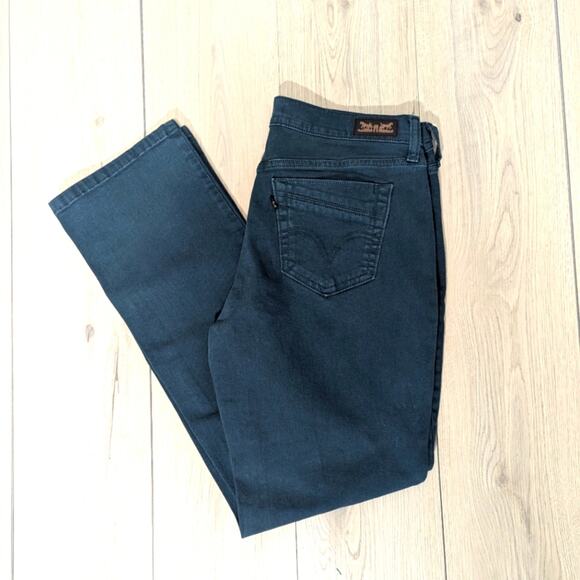 Levi's 505 dark green size 8m 32x29 midrise straight leg jeans - Picture 1 of 12